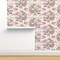 Pink Cream Victorian Spring Romantic Ivory Magenta Cherry Blossoms Orchid Blush Floral Antique Tulip Tree Custom Removable Wallpaper by Spoonflower Peel & Stick Wallpaper 2FT Wide